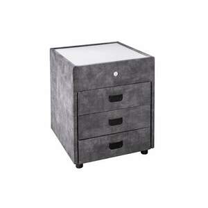 PARIS LED szürke bársony éjjeliszekrény kép