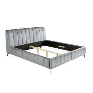 AMSTERDAM szürke bársony ágy 180x200 cm kép