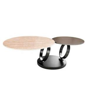 DANCING RINGS barna kerámia dohányzóasztal kép