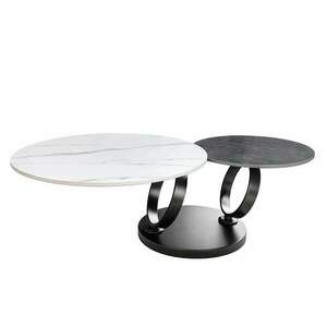 DANCING RINGS fekete kerámia dohányzóasztal kép