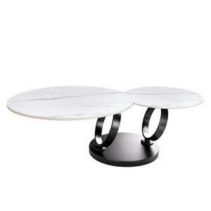 DANCING RINGS fehér kerámia dohányzóasztal kép