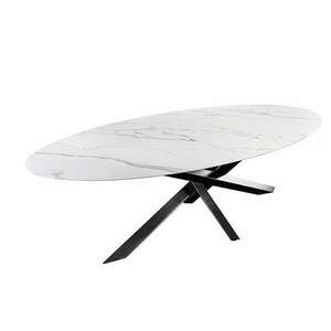 SCULPTURE fehér kerámia étkezőasztal 280 cm kép