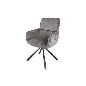 UNIQUE szürke polyester zsenília forgószék kép