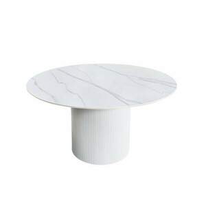 UNIQUE fehér kerámia kerek étkezőasztal 120 cm kép