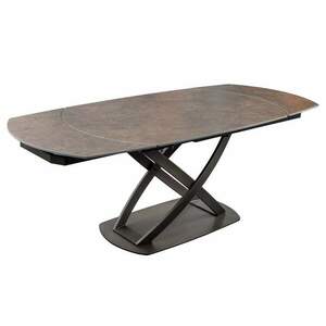 INCEPTION barna kerámia étkezőasztal 130-190 cm kép