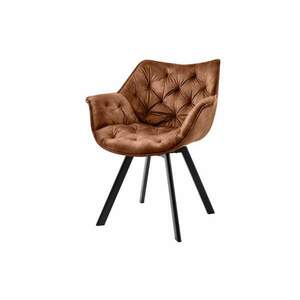 THE DUTCH COMFORT barna bársony forgószék kép