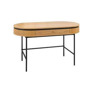 ATELIER barna tölgyfa furnér íróasztal 120 cm kép