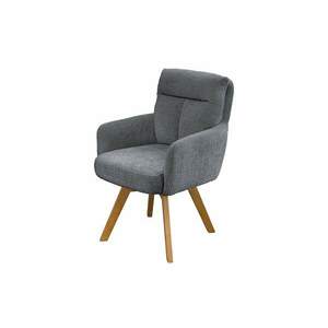 BIG GEORGE szürke polyester zsenília forgószék kép