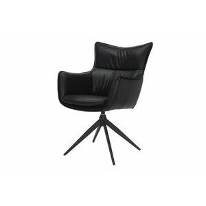 VOGUE fekete műbőr forgószék kép