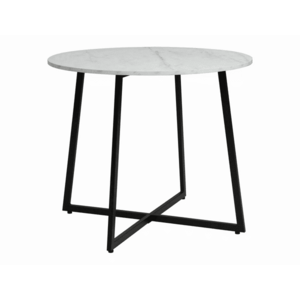 Kerek étkezőasztal márvány dekor asztallappal LUNA 90x90 kép