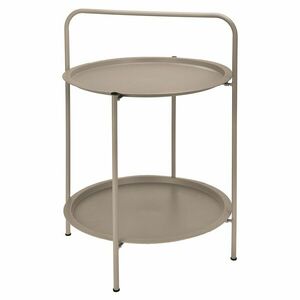 Fém kisasztal VARIO, 50 cm átmérőjű, bézs kép
