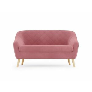 Rózsaszín 2 személyes kanapé CORANTI VELVET kép