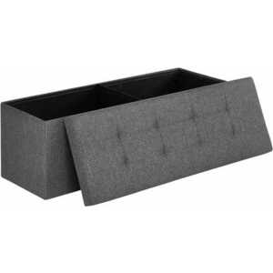 Tárolós puff OTTOMAN 110x38 cm, sötétszürke kép