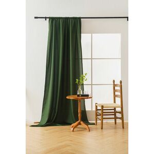 Sötétzöld OXFORD függöny 140x270 cm Felfüggesztés: Hullámos sínszalag kép