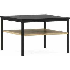 LANZZI dohányzóasztal 60x60cm, fekete / tölgy dekor kép