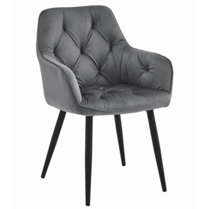 JORK VELVET sötétszürke étkezőszék kép