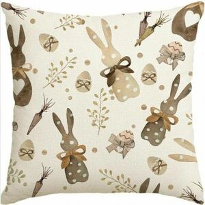 ZAJELLE krémszínű len párnahuzat 45x45 cm kép