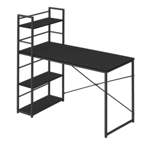 Íróasztal MAX 4.0 SONOMA polccal 120x44 cm, fekete kép