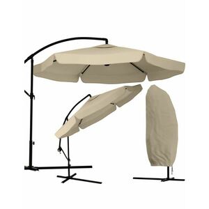 LEVI összecsukható kerti napernyő 300 cm, bézs-barna + ingyenes csomagolás kép