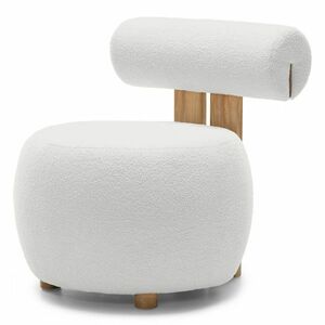Fehér design fotel HANNA, tölgy kép