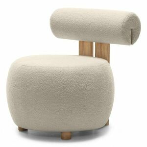 Bézs design fotel HANNA, tölgy kép