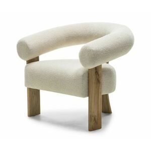 Krém design fotel KOKEI, tölgy kép