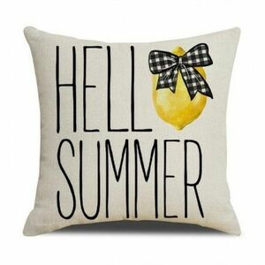 Párnahuzat HELLO SUMMER 45x45 cm, bézs kép