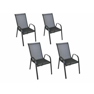 Kerti szék szett 4 db TAVERNO fekete kép
