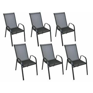 Kerti szék szett 6 db TAVERNO fekete kép