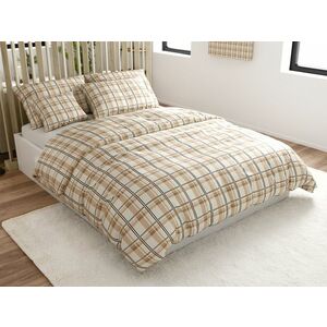 Mikroplüss ágynemű PLAID krém Ágyneműhuzat mérete: 2 db 70 x 90 cm | 200 x 220 cm kép