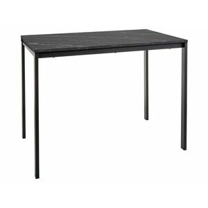 Fekete étkezőasztal RAMOD 100x60 cm, márvány dekoráció kép