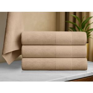 Fürdőlepedő CARRARA 70x140 cm világosbarna, 100% pamut kép