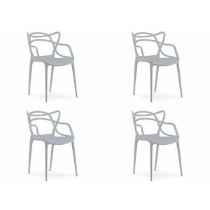 4 db világosszürke KATO műanyag szék készlet kép