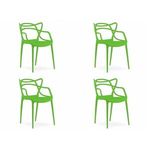 4 db zöld KATO műanyag szék készlet kép