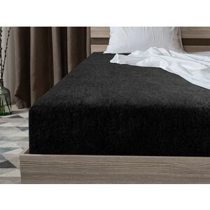 Frottír EXCLUSIVE fekete lepedő 160x200 cm kép