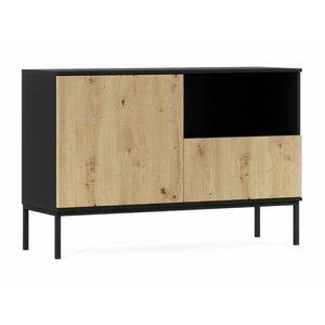 Láda LANZZI 120x40 cm, fekete/tölgy kép