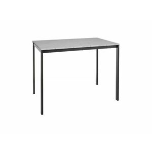 Fekete étkezőasztal RAMOD 100x60 cm, fehér márvány dekoráció kép