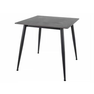 Étkezőasztal RION 80x80 cm kerámialappal, fekete márvány kép