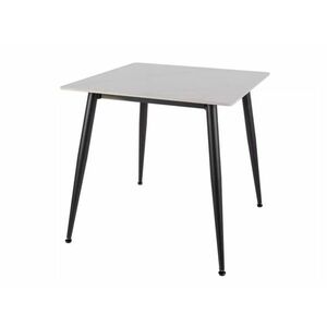 Étkezőasztal RION 80x80 cm kerámia asztallappal, fehér márvány kép