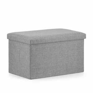 FURELA XL szürke összecsukható puff 60 x 38 x 38 cm kép