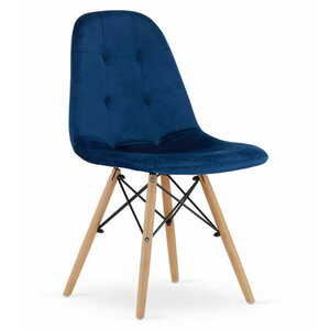 DUMO kék bársony étkezőszék kép