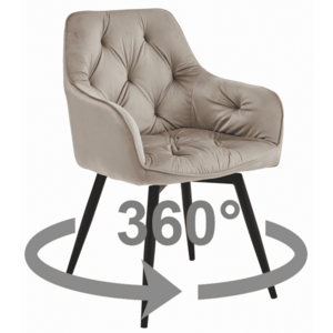 JORK360 VELVET bézs forgó étkezőszék kép