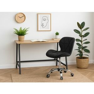 Dolgozószobai szett íróasztal TAYLOR SONOMA 100x50 cm + irodai szék AVOLA VELVET fekete kép