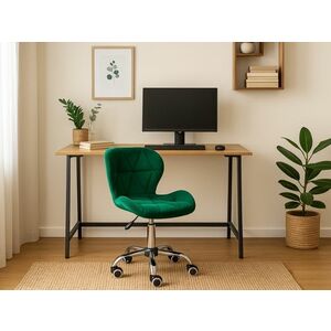 Dolgozószobai szett íróasztal TAYLOR SONOMA 100x50 cm + irodai szék AVOLA VELVET zöld kép