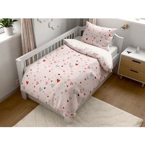 Pamut ágyneműhuzat kiságyhoz LOVITA pink Ágyneműhuzat mérete: 45 x 65 cm | 90 x 135 cm kép