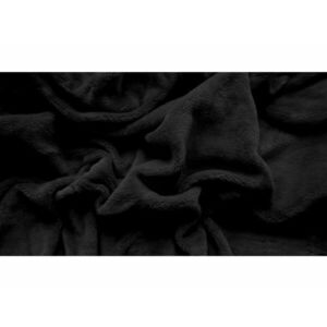 SOFT fekete mikroplüss lepedő 180x200 cm kép