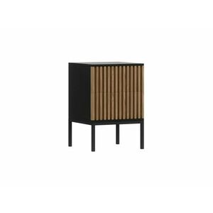 Éjjeliszekrény MEORATI 40x40 cm, fekete/dub artisan kép