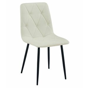 Krém étkezőszék LIBRA fekete lábakkal kép