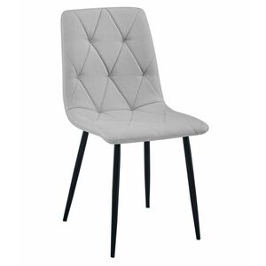 Világosszürke étkezőszék LIBRA fekete lábakkal kép