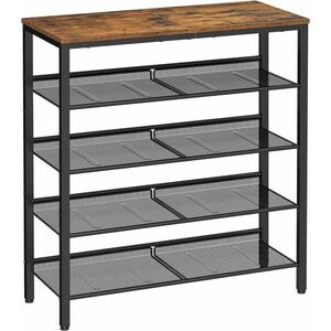 Cipőtartó TAYLOR barna, fekete konstrukcióval, 4 polccal kép